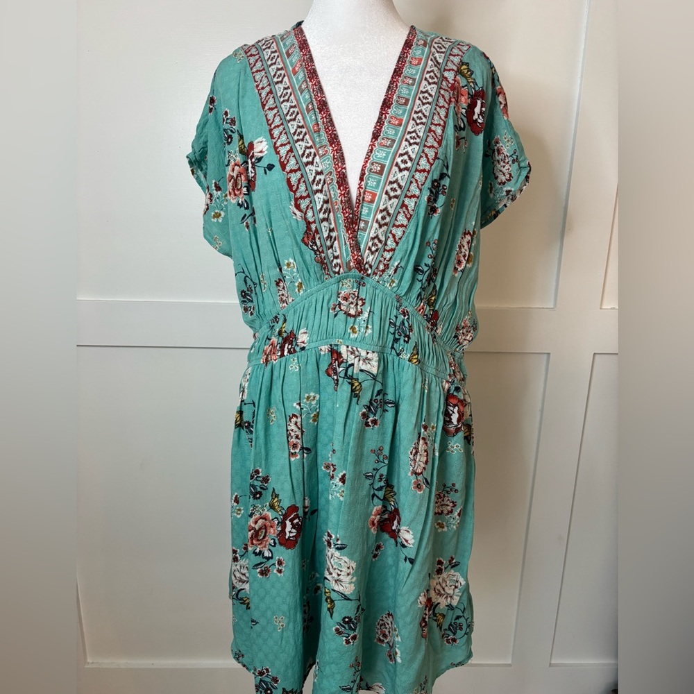 Maurices Teal Floral Dress